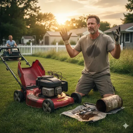 une panne de tondeuse à gazon? ne rester pas inactif, Porto-Vecchio, LOCSAMAT