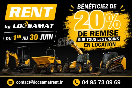 REMISE 20% SUR TOUS LES ENGINS EN LOCATION!! , Porto-Vecchio, LOCSAMAT